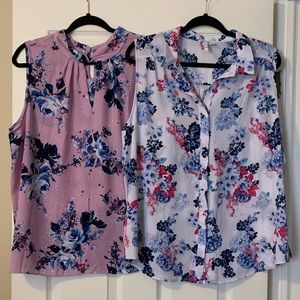 NWT Sleeveless floral blouse bundle